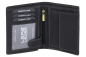 Preview: RFID Herren Geldbörse im Hochformat mit NFC Schutzfolie gegen Datendiebstahl LEAS MCL im Vintage-Stil in Echt-Leder, schwarz (LxB 12x10cm)